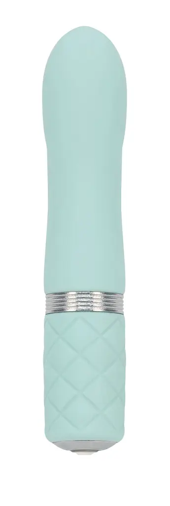 Розкішний вібратор PILLOW TALK - Flirty Teal з кристалом Swarovski, гнучка головка
