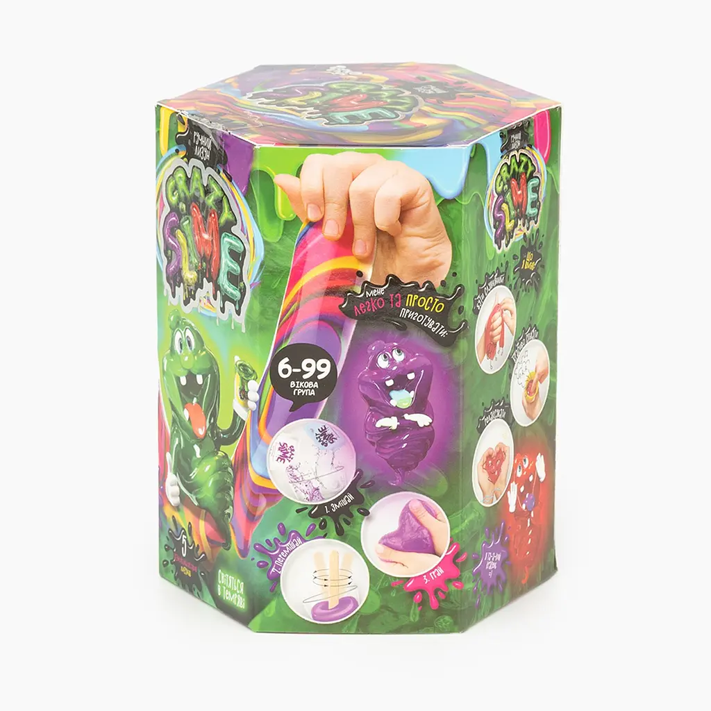 Безпечний освітній набір для проведення дослідів Crazy Slime Danko Toys SLM-01-01U Різнокольоровий (2000902321386) shop (2000902321386)