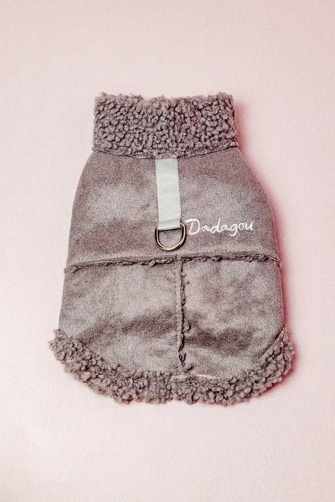 Жилетка для собак DaDaGou тепла з кільцем для повідка S - фото 3