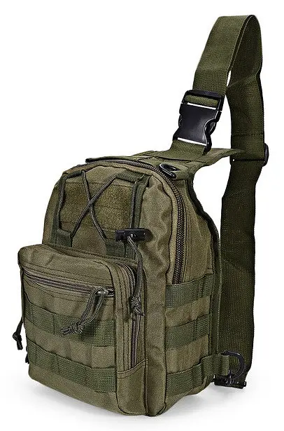 Тактична сумка слінг Nobrand Green Tactical через плече sum0028815 - фото 4