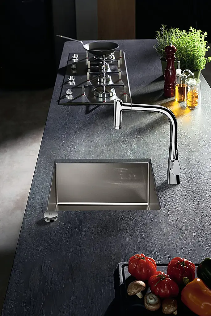 Кухонная мойка Hansgrohe S719-U400 под столешницу 450x450 Stainless Steel 43425800, Нержавеющая сталь - фото 3