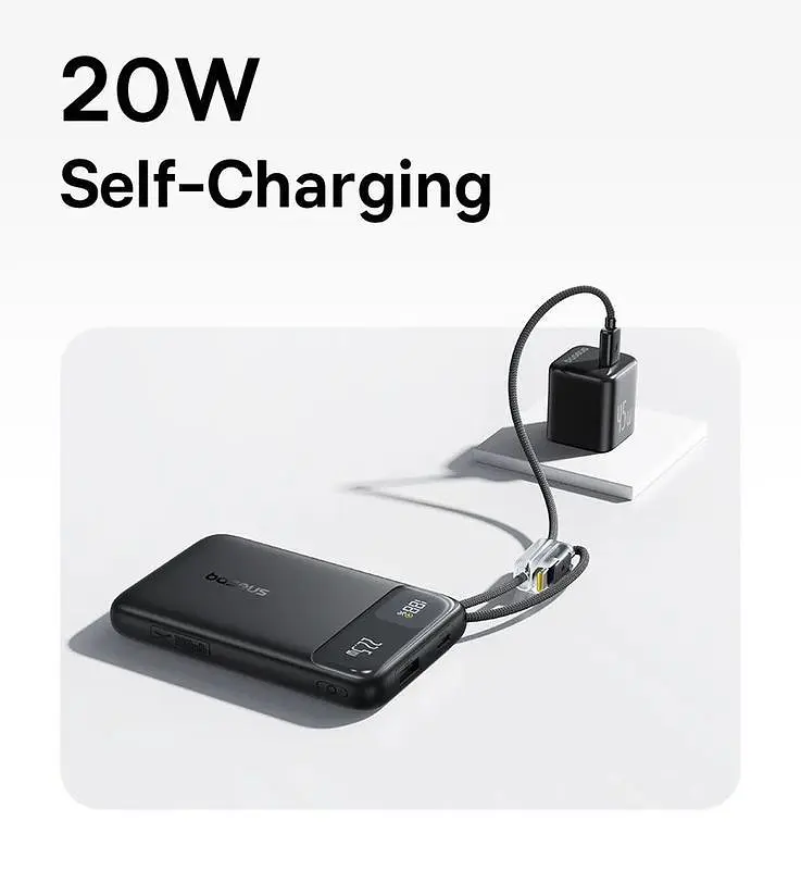Зовнішній акумулятор Power Bank Baseus EnerFill FC11 10000mAh 22.5W E00304 чорний - фото 4