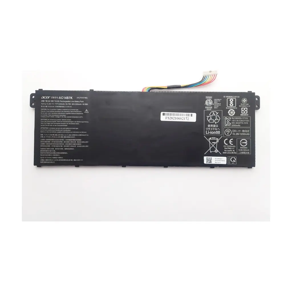 Акумулятор до ноутбука Acer AC14B7K Aspire A315/A515, 3220mAh (50.7Wh), 4cell, 15.28V, L (A47540)
