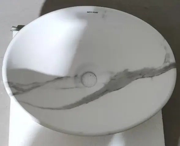 Умивальник накладний Mixxus Premium Ellipse-0108 marble 400x330x145 мм MP6526, Мармур - фото 2