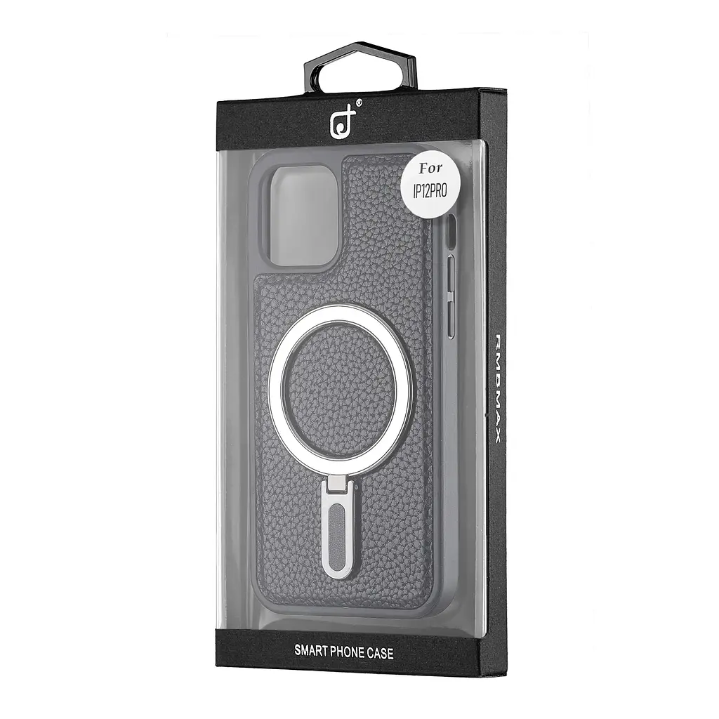 Чохол Jinduka Leather Ringo iPhone 12 Pro Black - фото 2