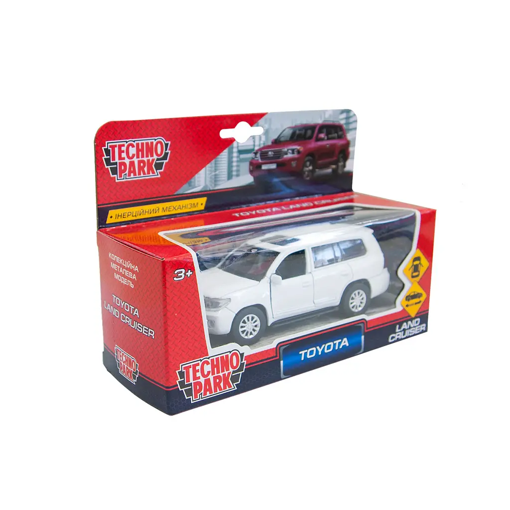 Автомодель Technopark Toyota Land Cruiser, білий (CRUISER-WT (FOB)) - фото 7