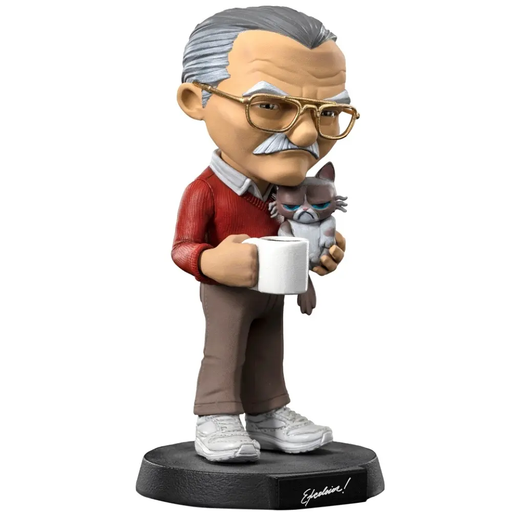 Фігурка Marvel Stan Lee with Grumpy Cat - Pow! MiniCo (Стен Лі) 14 см - фото 2