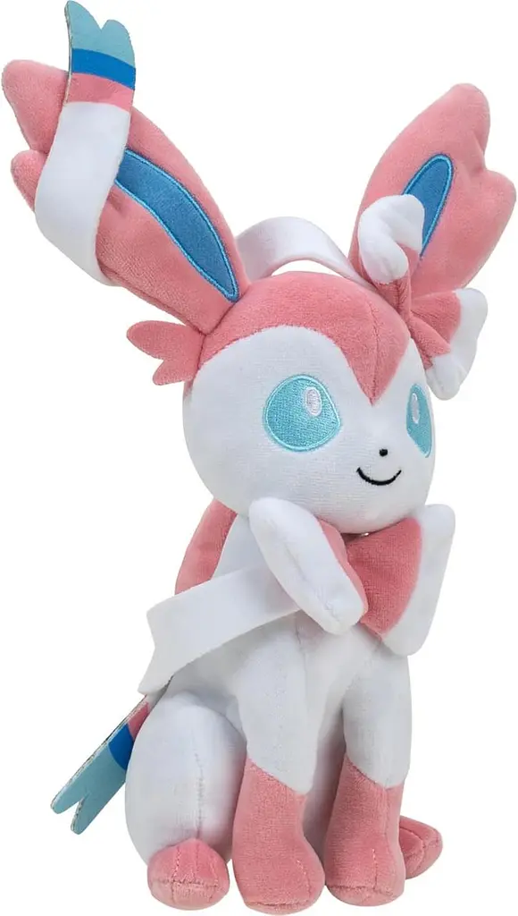 М'яка плюшева іграшка покемон Сільвеон Jazwares Pokémon Sylveon PKW3450 20 см офіційна ліцензція рожево-блакитна (SKU-265) - фото 3