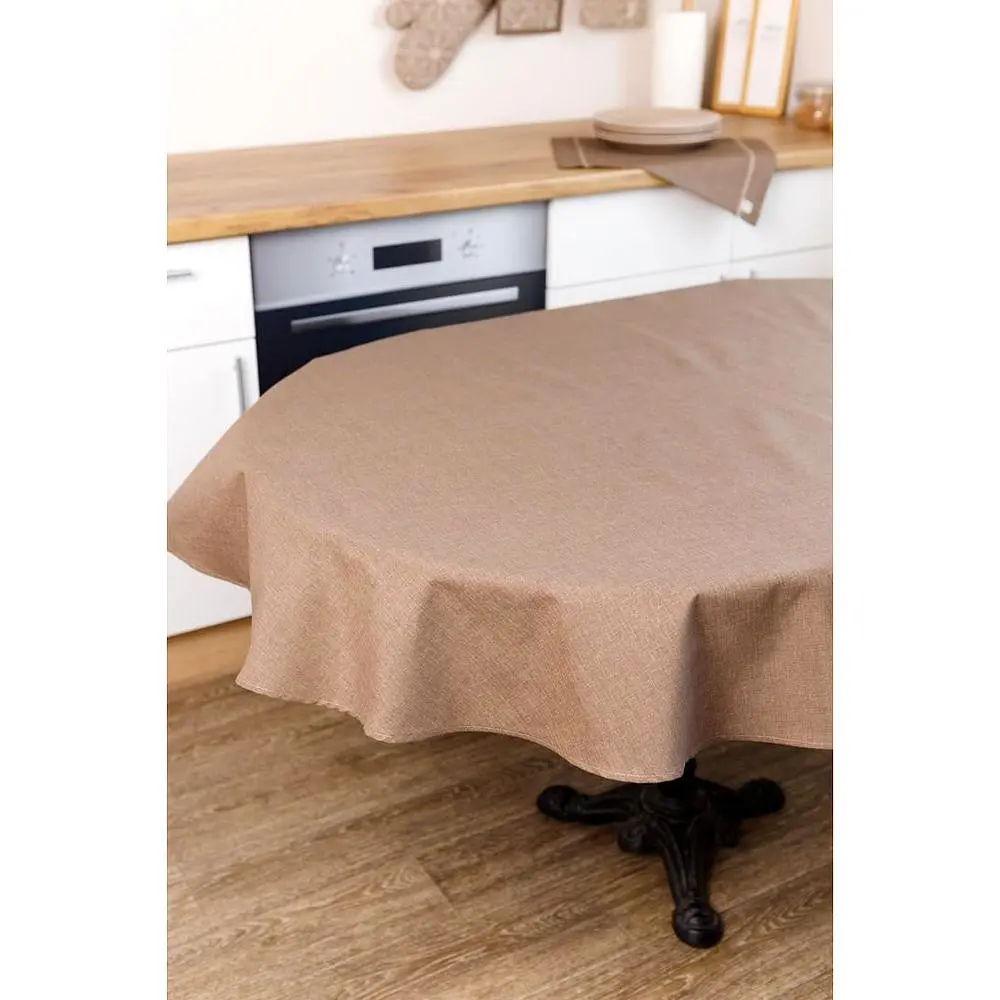 Скатертина Прованс Кориця овальна 133х180 см коричнева (41201) - фото 3