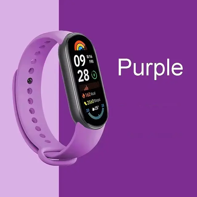 Ремінець для фітнес-браслета Lemfo для Xiaomi Mi Band 8 і 9 фіолетовий - фото 2