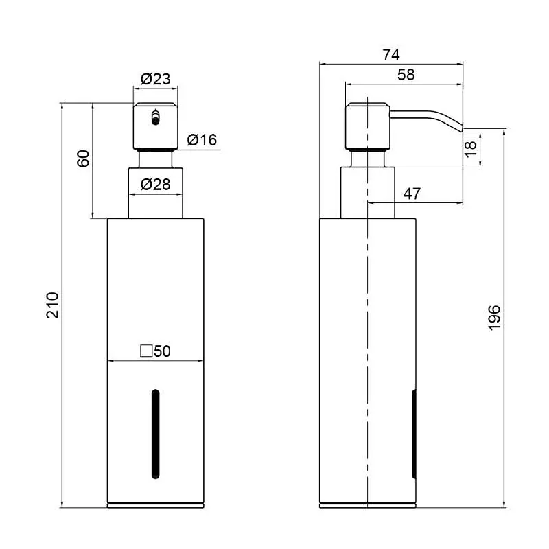 Дозатор для рідкого мила Qtap Liberty BLM 1152-2, Чорний матовий - фото 2