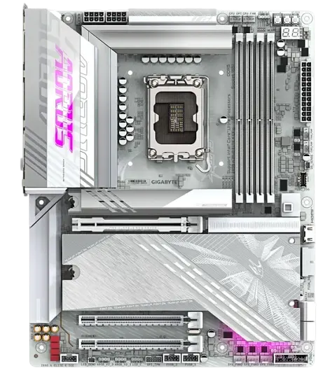 Материнська плата Gigabyte Z890 Aorus Elite X Ice LGA 1851 (Z890 A ELITE X ICE) - фото 3