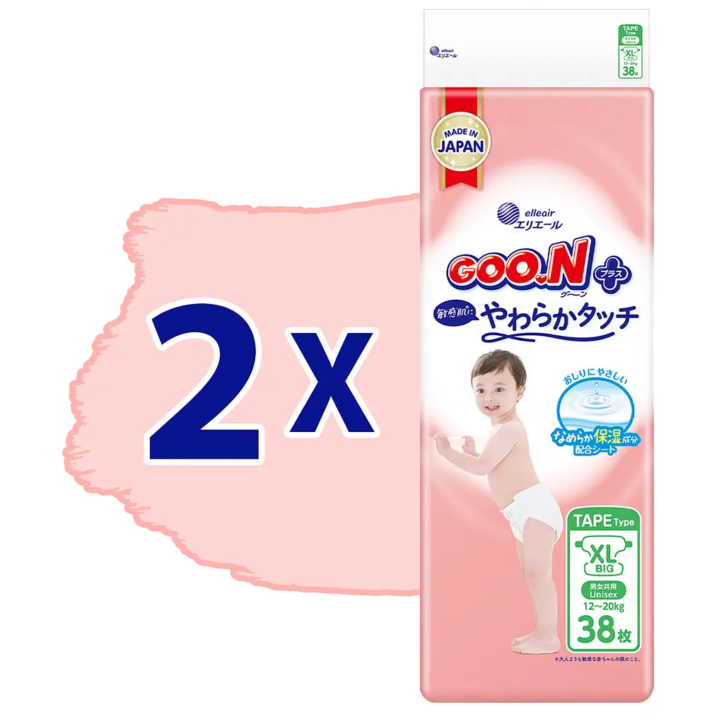 Підгузки Goo.N Plus для дітей 5XL 12-20 кг 76 шт., 76 шт. (21001499-2) - фото 4