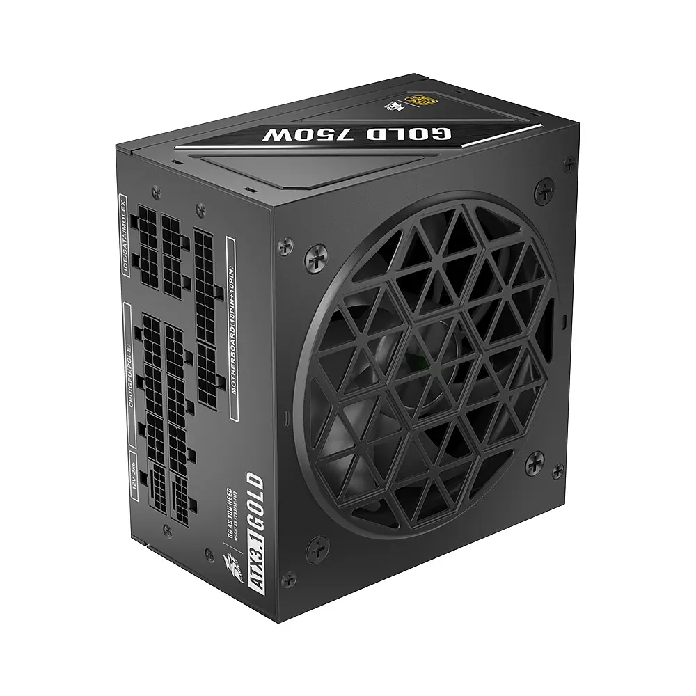Блок питания 1stPlayer 750 Вт NGDP Gold HA-750BA7, Black, 80+ Gold, Active PFC, 12 см, 4xMolex / 2x3xSATA / 2x6+2-pin / 1x16-pin (VGA) / 2x4+4-pin / 1x24-pin MB, защита OVP/OPP/SCP/OCP/UVP/OTP, ATX 3.1, плоские кабели (NGDP-GLD-750-BK-EU) - фото 5