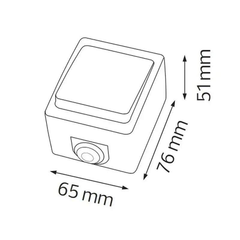 Вимикач Horoz Electric Atom 1-й накладний чорно-сірий - фото 2