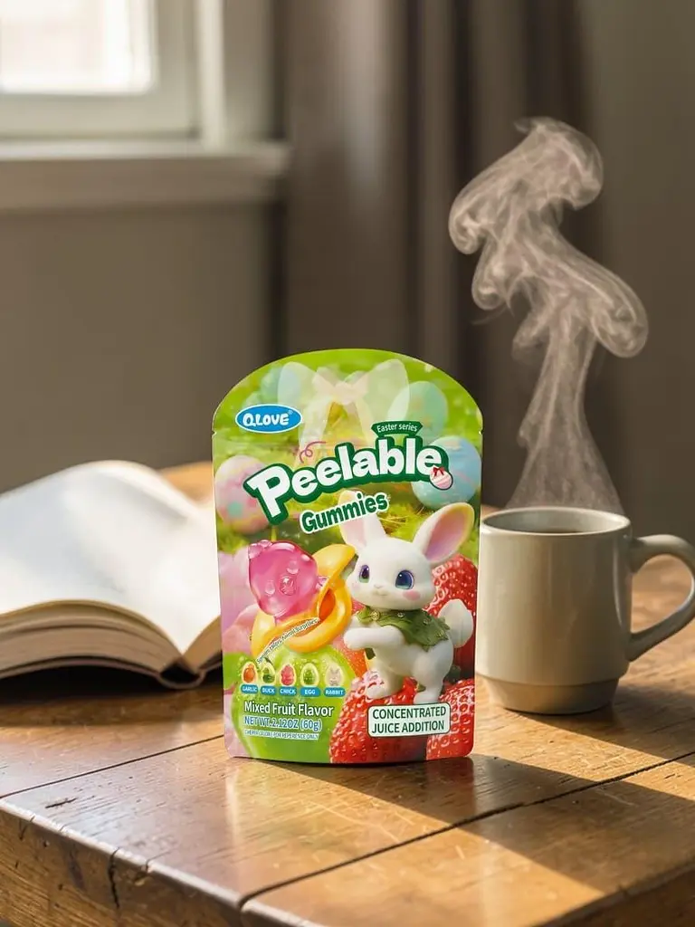 Желейні цукерки Qlove Easter Series Peelable Gummies Mixed Fruit Flavor 60г - фото 3