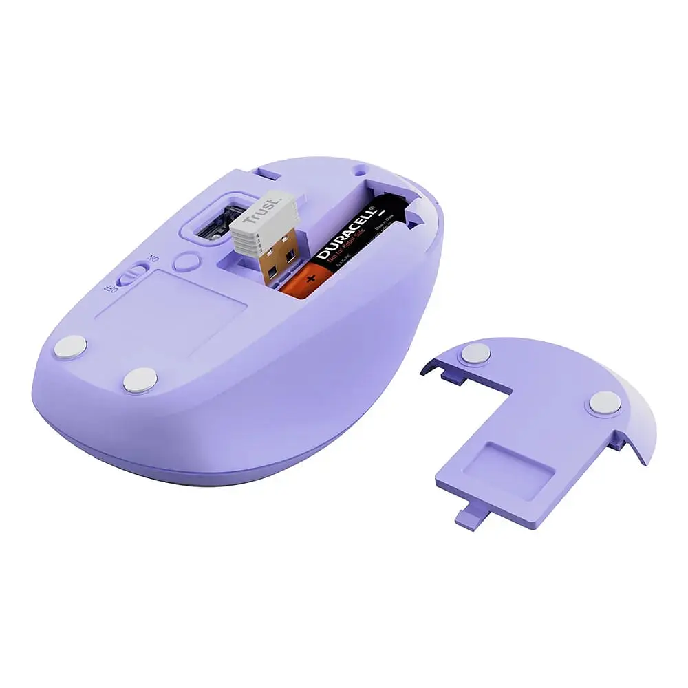 Компьютерная мышь Trust Yvi+ Compact Multi-Device WL/BT/USB-A фиолетовый teh0014036 - фото 9