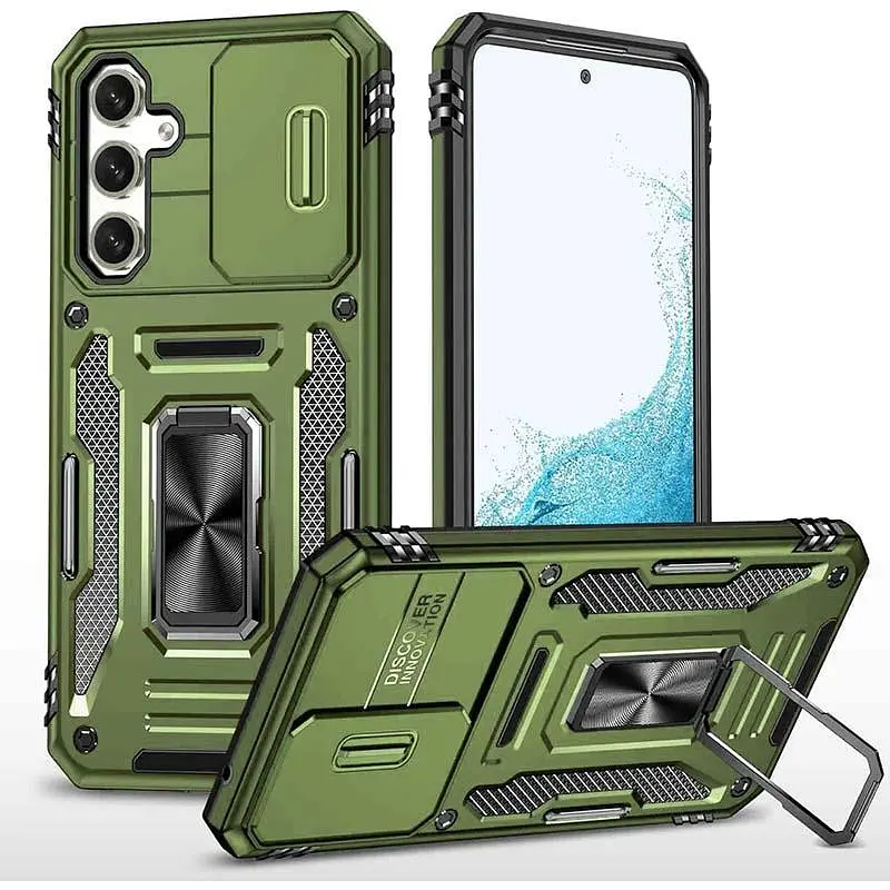 Ударостійкий чохол Camshield Army Ring для Samsung Galaxy S26+ Оливковий / Army Green