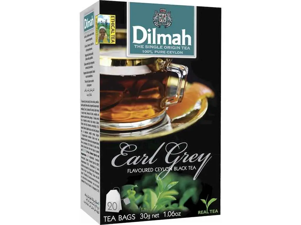 Чай пакетований чорний Dilmah 20 пакетиків Граф Грей з/я 1,5 г