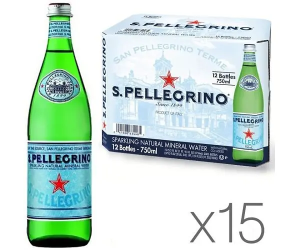 San Pellegrino, 0,75 л, Упаковка 15 шт., Сан Пелегріно, Вода мінеральна газована, скло - фото 2