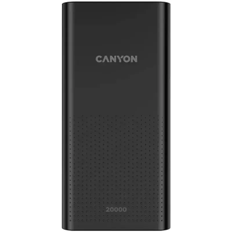 Батарея універсальна Canyon 20000mAh, Input 5V/2A, Output 5V/2.1A(Max), Black (CNE-CPB2001B)
