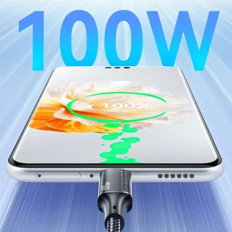 Дата кабель USB 2.0 AM to Lightning + Micro 5P + USB-C 1.2m 100W Essager (EXCMTL-JJ01-P) - фото 8