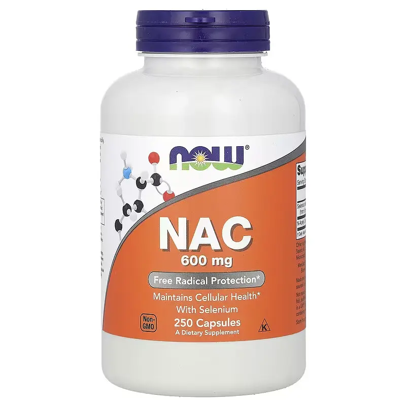 NOW N-Ацетилцистеїн NAC 600 мг - 250 вег. капсул
