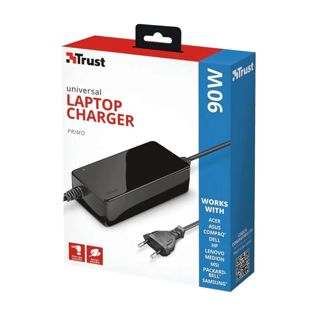 Блок живлення до ноутбуку Trust Primo 90W-19V Universal Laptop (22142_TRUST) - фото 4