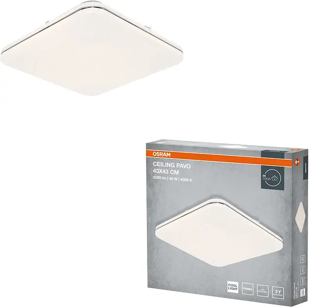 Osram Світильник накладний CEILING PAVO 430мм Square 48Вт 4000K - фото 3