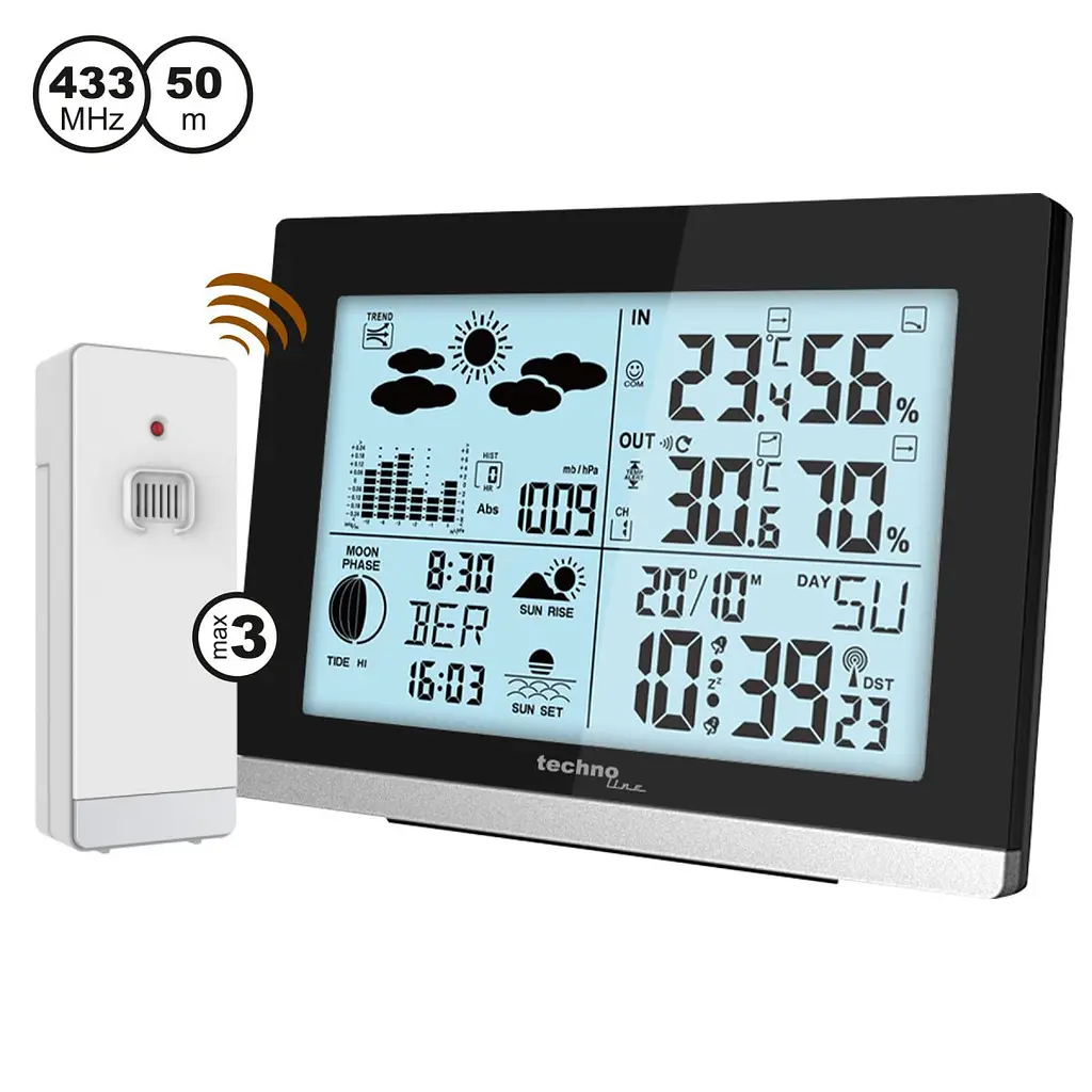 Метеостанція Technoline WS6762 Black (WS6762)