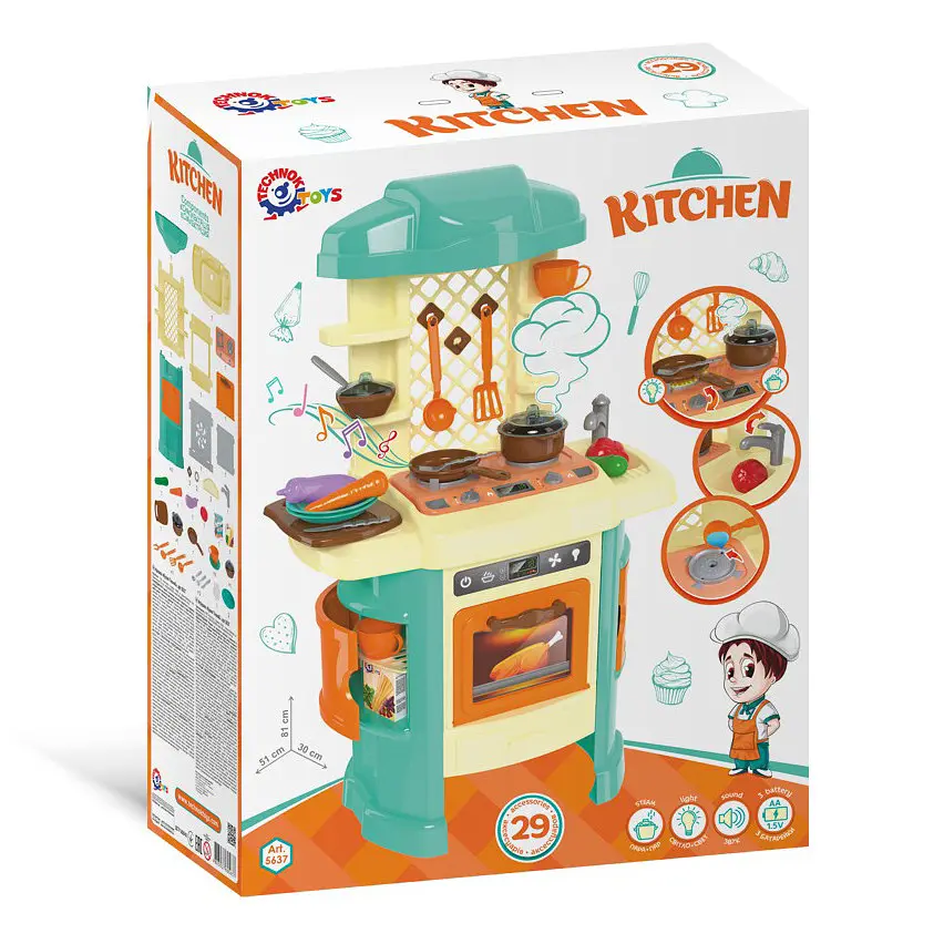 Детский игровой набор "Кухня" ТехноК 5637TXK, 29 предметов - фото 6