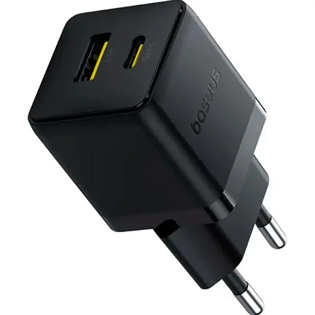 Мережевий зарядний пристрій Baseus Palm Fast Charger Type-C+USB 20W P10111608113-00 Black - фото 4
