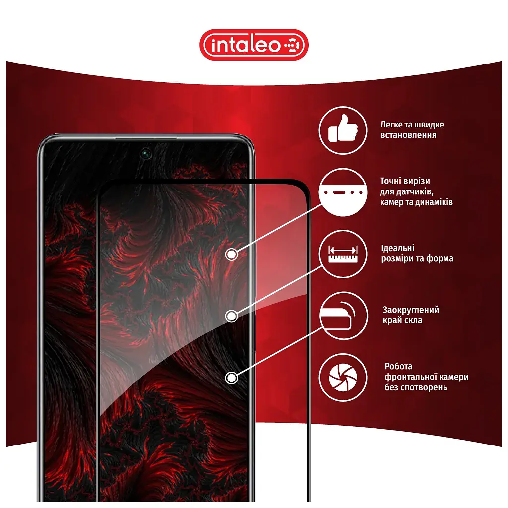 Скло захисне Intaleo Full Glue Xiaomi Redmi Note 11T Black (1283126518904) - фото 3