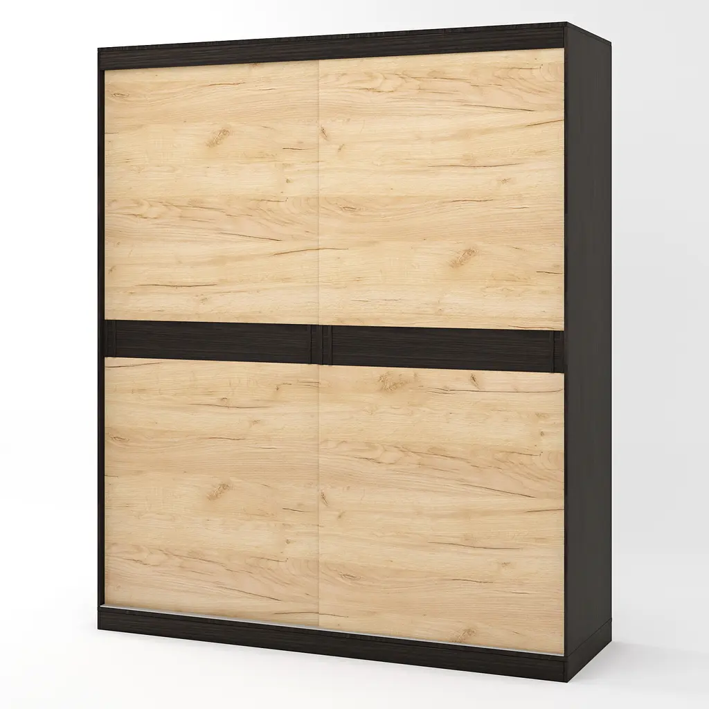 Шафа-купе дводверна Еверест Соната 1800 180х60х217 см Венге темний/Дуб Крафт Золотий (DTM-2399) - фото 2