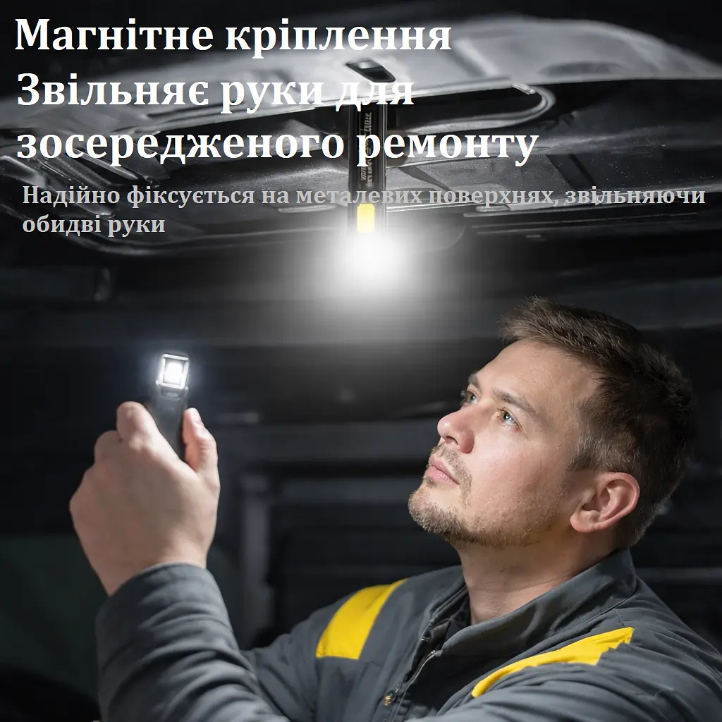 Міні-ліхтар WS-D057 COB 550 lm, ультратонкий 8 мм, Type-C, магніт/кліпса, 5 режимів, до 6 год - фото 12