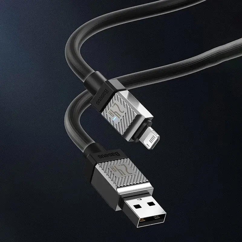 Кабель Baseus CoolPlay Series Fast Charging Cable Type-C to Lightning 20W 1m CAKW000001 Black - фото 4