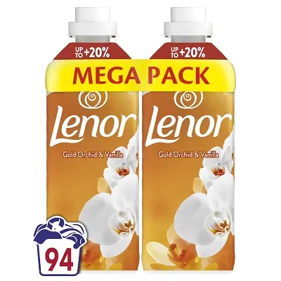 Кондиціонер для білизни Lenor Золота орхідея і ваніль 94 цикли прання 2x987 мл - фото 2