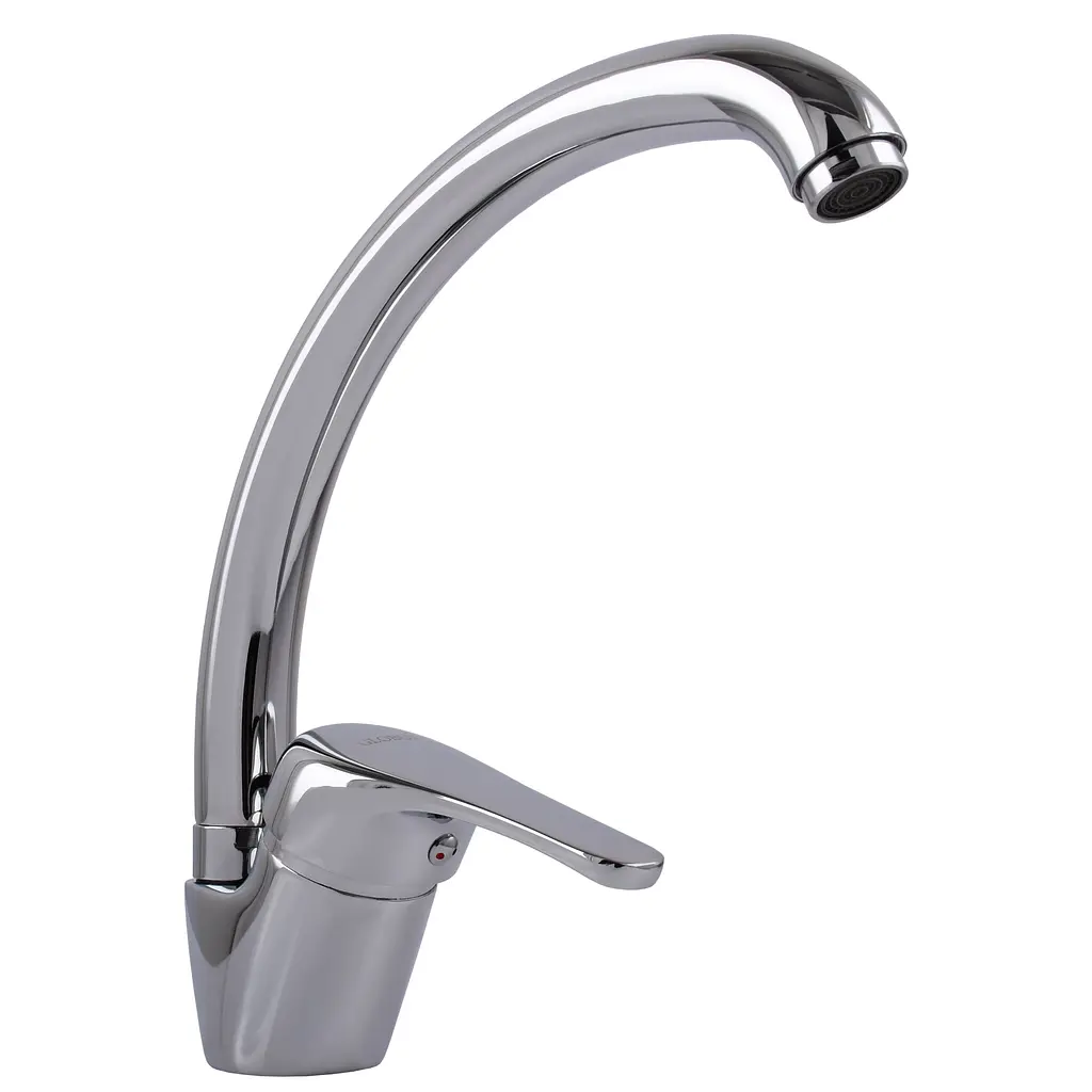 Змішувач кухонний Globus Lux Solly GLSO-0103S-WH латунний без шлангів - фото 3