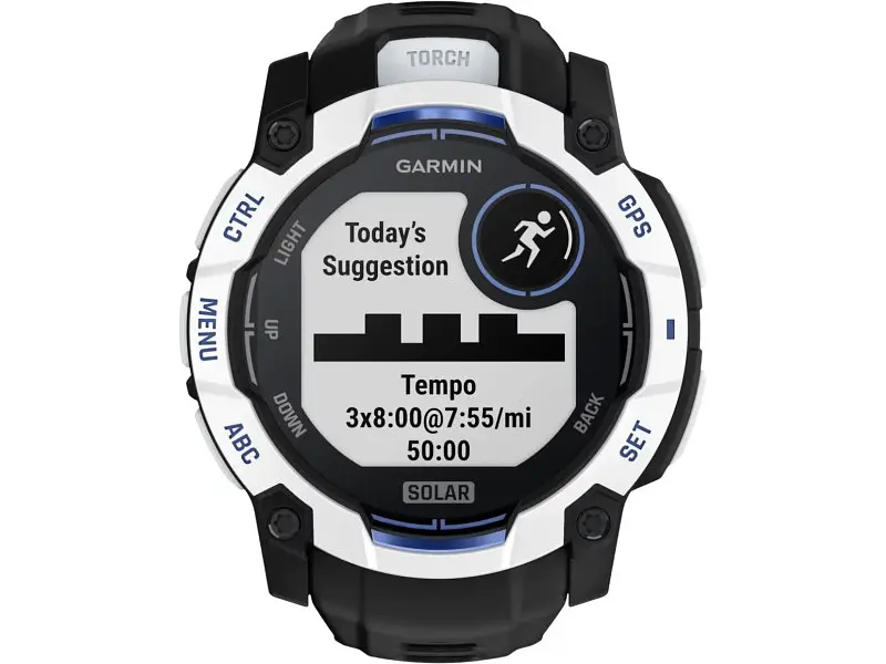 Смарт-годинник Garmin Instinct 3 50mm Solar Whitestone with Black Band (010-02935-03/43) - фото 2
