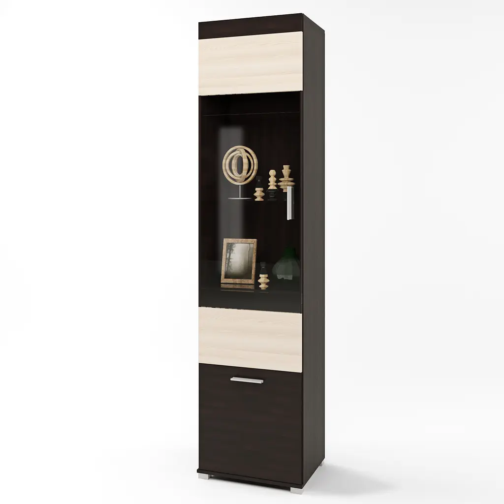 Пенал-вітрина Еверест Британія-19 Венге/Дуб молочний (DTM-2265) - фото 2