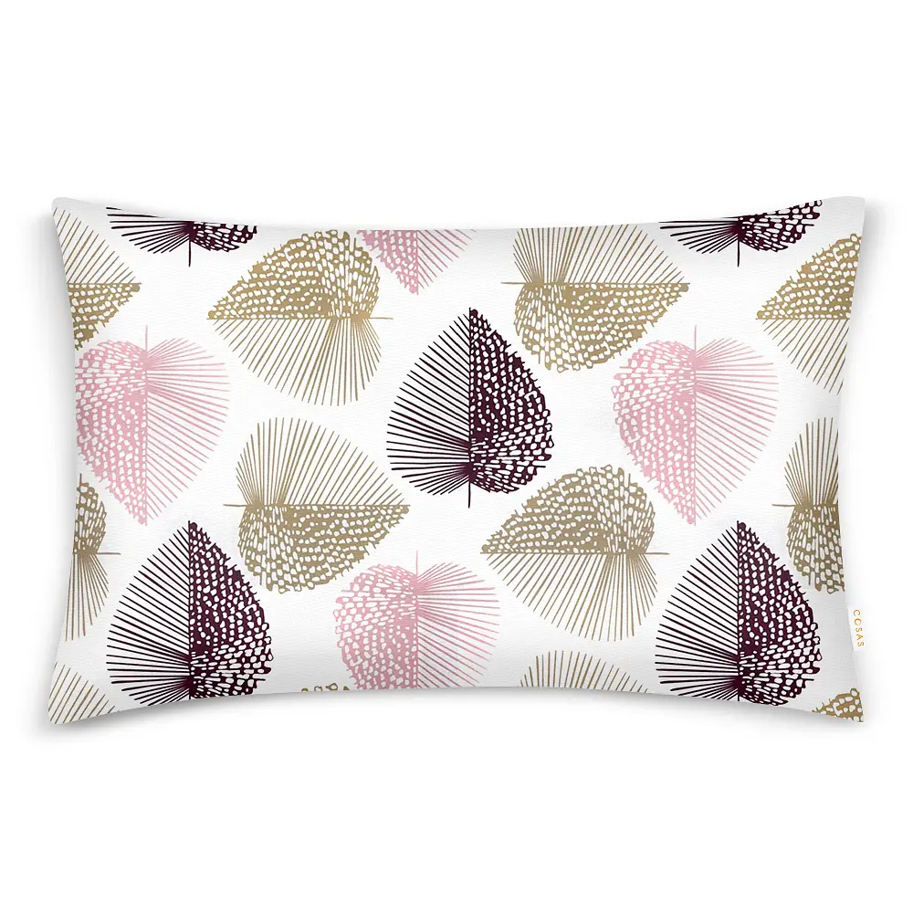 Комплект постільної білизни Cosas Pastel leaves CS1 Євро бежевий (LeafBeigeRoseBlack_40Rose_200) - фото 3