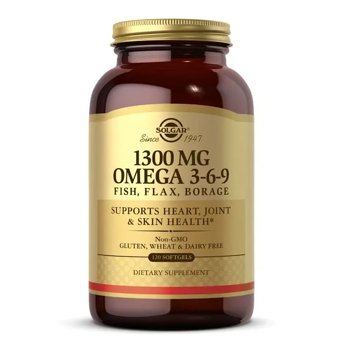 Жирні кислоти Omega 3-6-9 1300 mg, 120 капсул Solgar fit0012996