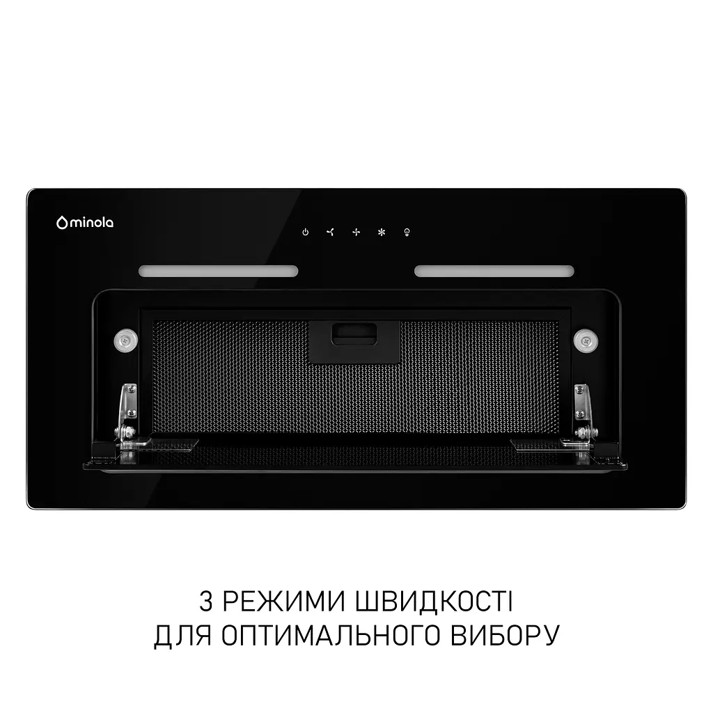 Витяжка повновбудована MINOLA HBI 6473 BL GLASS 800 LED Line - фото 3