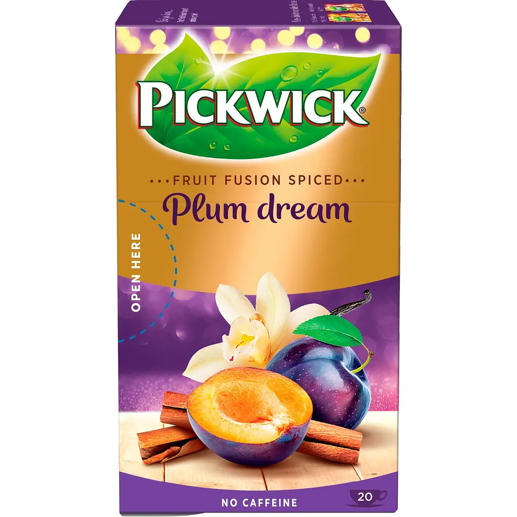 Уцінка. Чай фруктово-трав'яний Pickwick Plum dream з корицею сливою ваніллю 40 г (20 шт. по 2 г) - фото 4