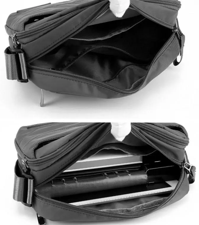 Сумка-месенджер чоловіча Confident на плече 27х18 см Чорна - фото 3