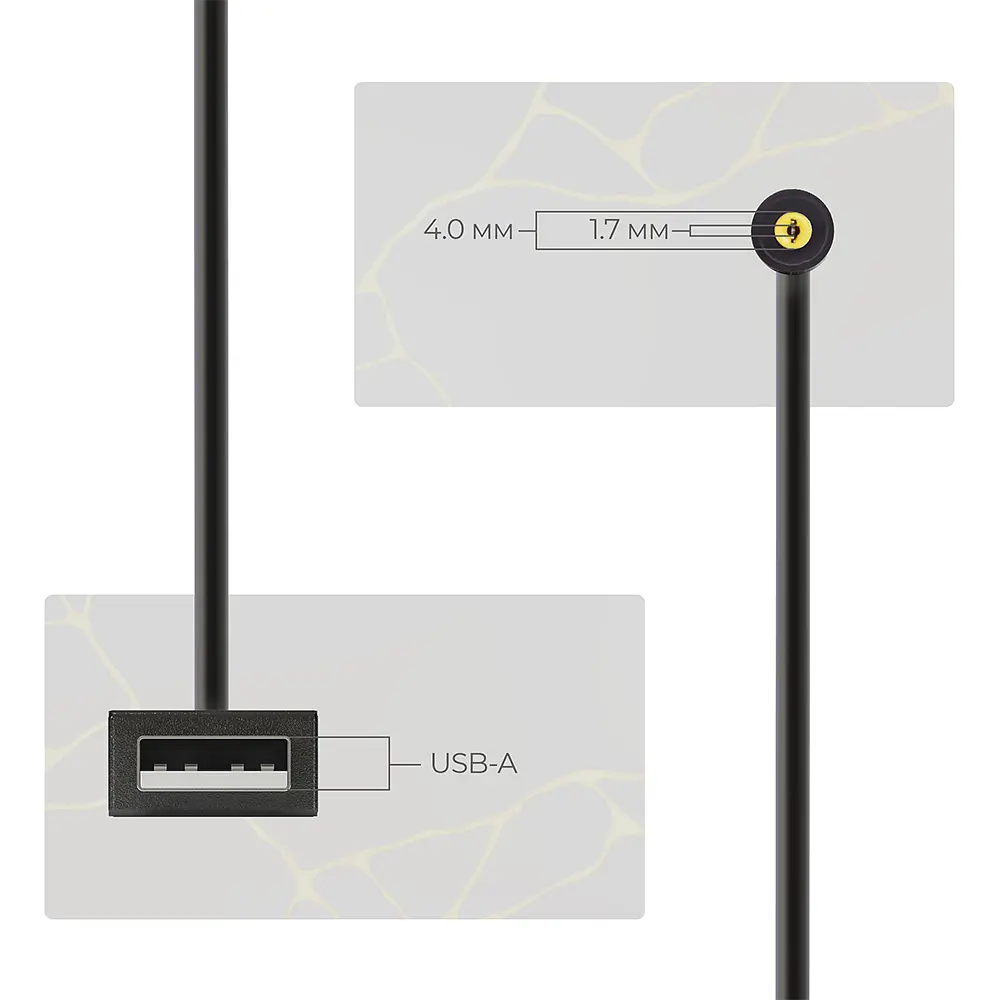 Кабель живлення ArmorStandart USB - DC 4.0x1.7 12V 0.8 м (ARM79301) - фото 3