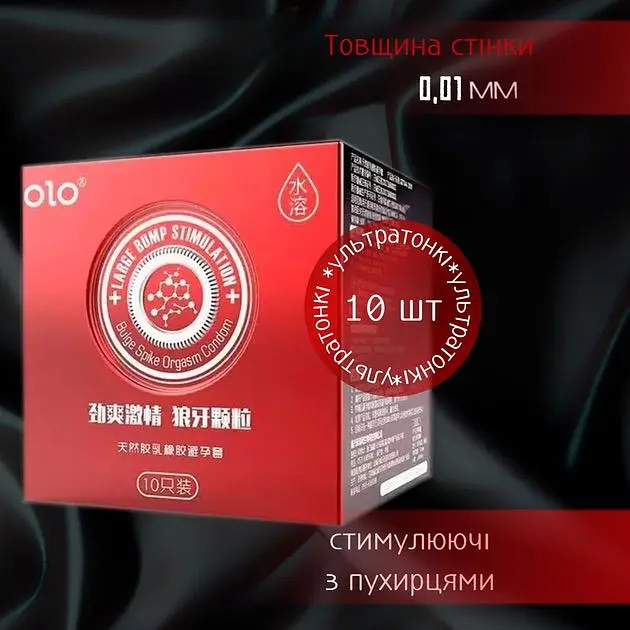 Набор презервативов Olo Neo Black 10 шт. + Olo Neo Red 10 шт. + Olo Physical Delay Sleeve Пролонгирующие 10 шт. - фото 6