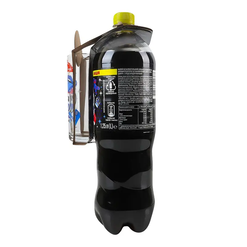 Уцінка. Набір напоїв безалкогольних новорічний Pepsi Кола 1.25 л + Pepsi Нуль цукру 1.25 л + склянка Pepsi 260 мл - фото 3