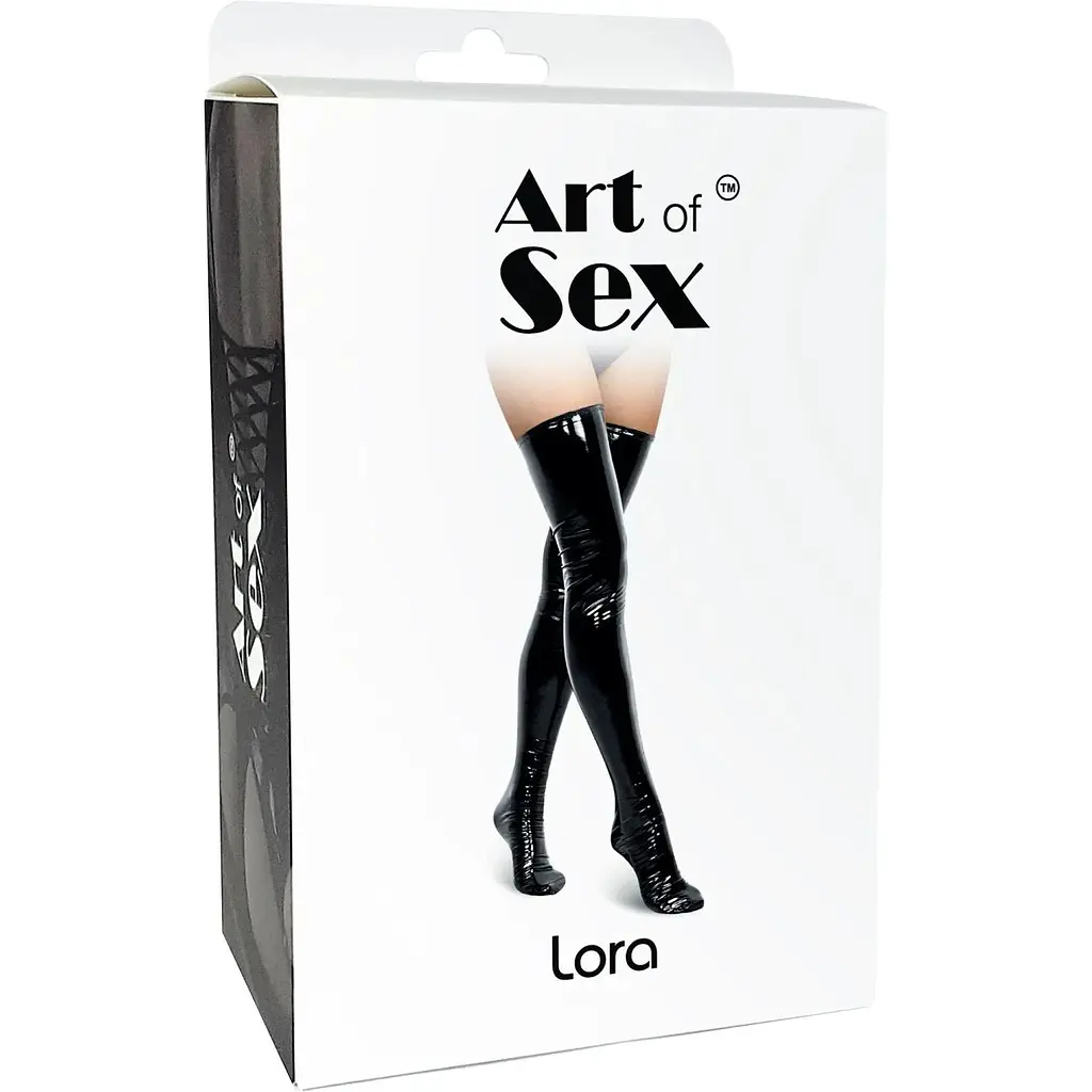 Сексуальні вінілові панчохи Art of Sex - Lora, розмір S, колір червоний - фото 3