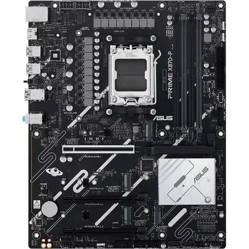 Материнская плата Asus AM5 Prime X870-P, X870, 4xDDR5, Int.Video (CPU), 2xSATA3, 4xM.2, 1xPCI-E 5.0x16, 2xPCI-E 4.0x16, Realtek 7.1, Realtek 2 - фото 3